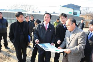 액비처리시설예정부지현장방문 사진